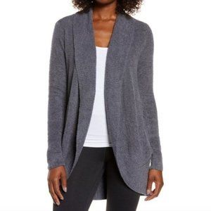Barefoot Dreams CozyChic Knit Circle Cardigan Sweater Grey XS Small